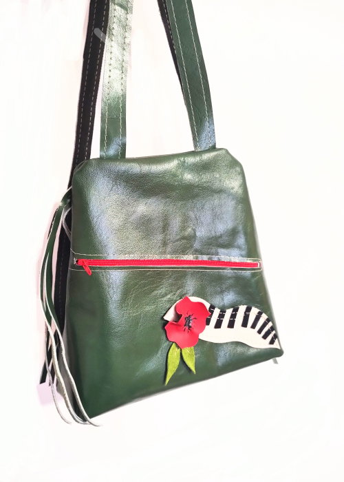 Rucsac Piele Verde Smarald Shopika