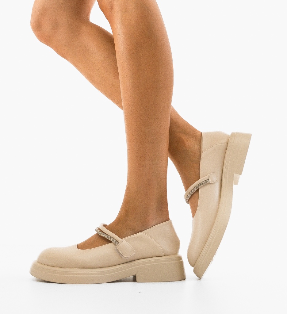 Pantofi Casual Dama Maeve Bej - Confort și Stil - imagine 3
