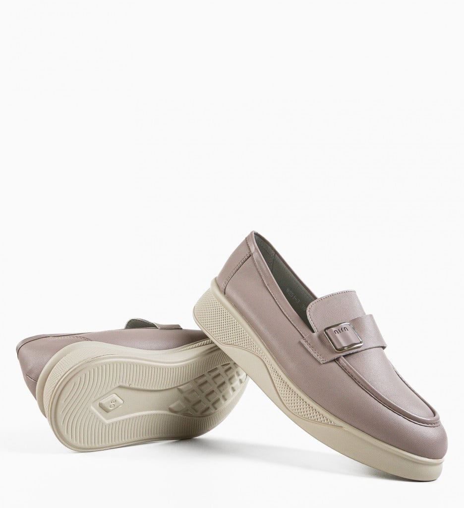 Pantofi Casual Dama Catlyn Khaki - Confort & Stil - imagine 9