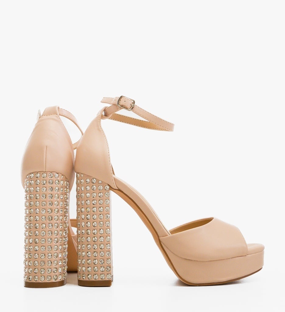 Sandale cu toc Avan Bej | Eleganță și Confort - imagine 2
