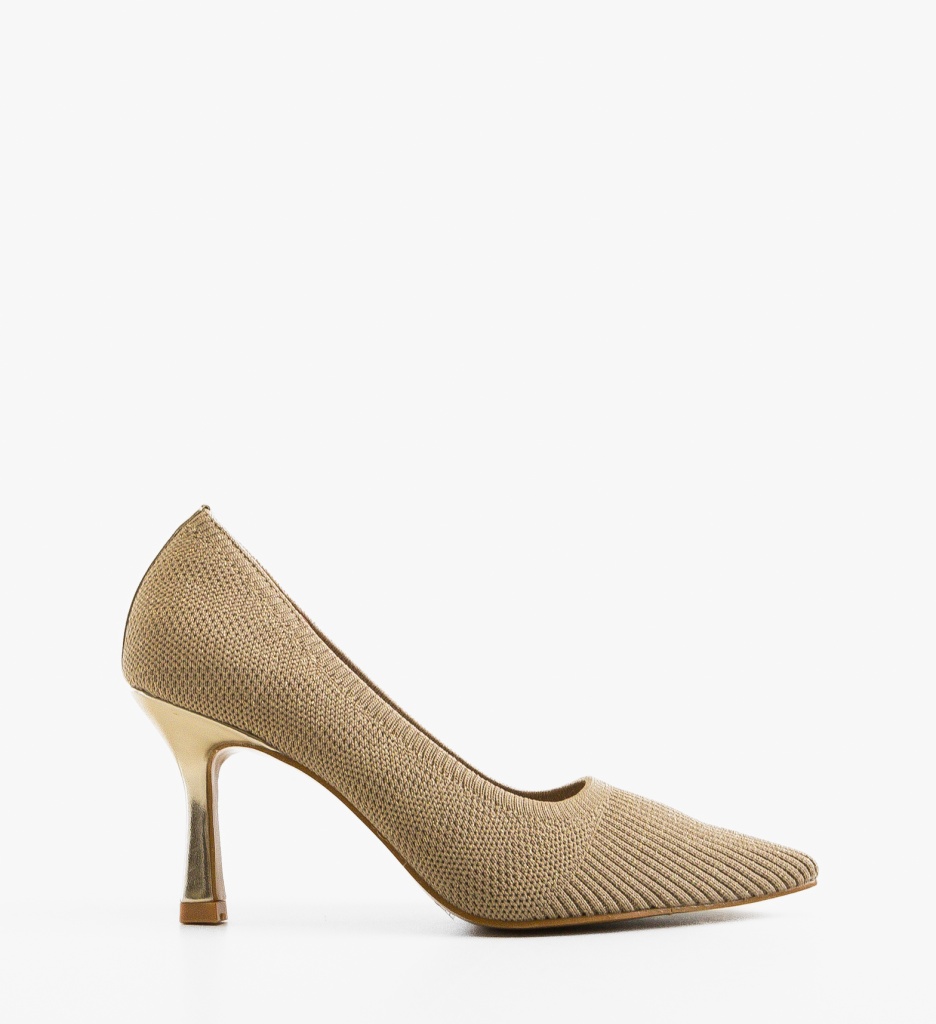Pantofi Dama Verzar Aurii cu Toc Elegant - imagine 6