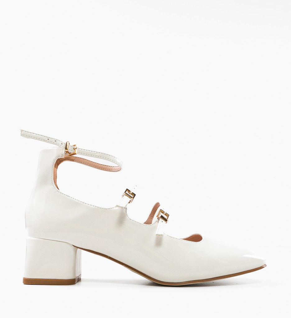 Pantofi cu Toc Jona Albi | Eleganță și Stil - imagine 5