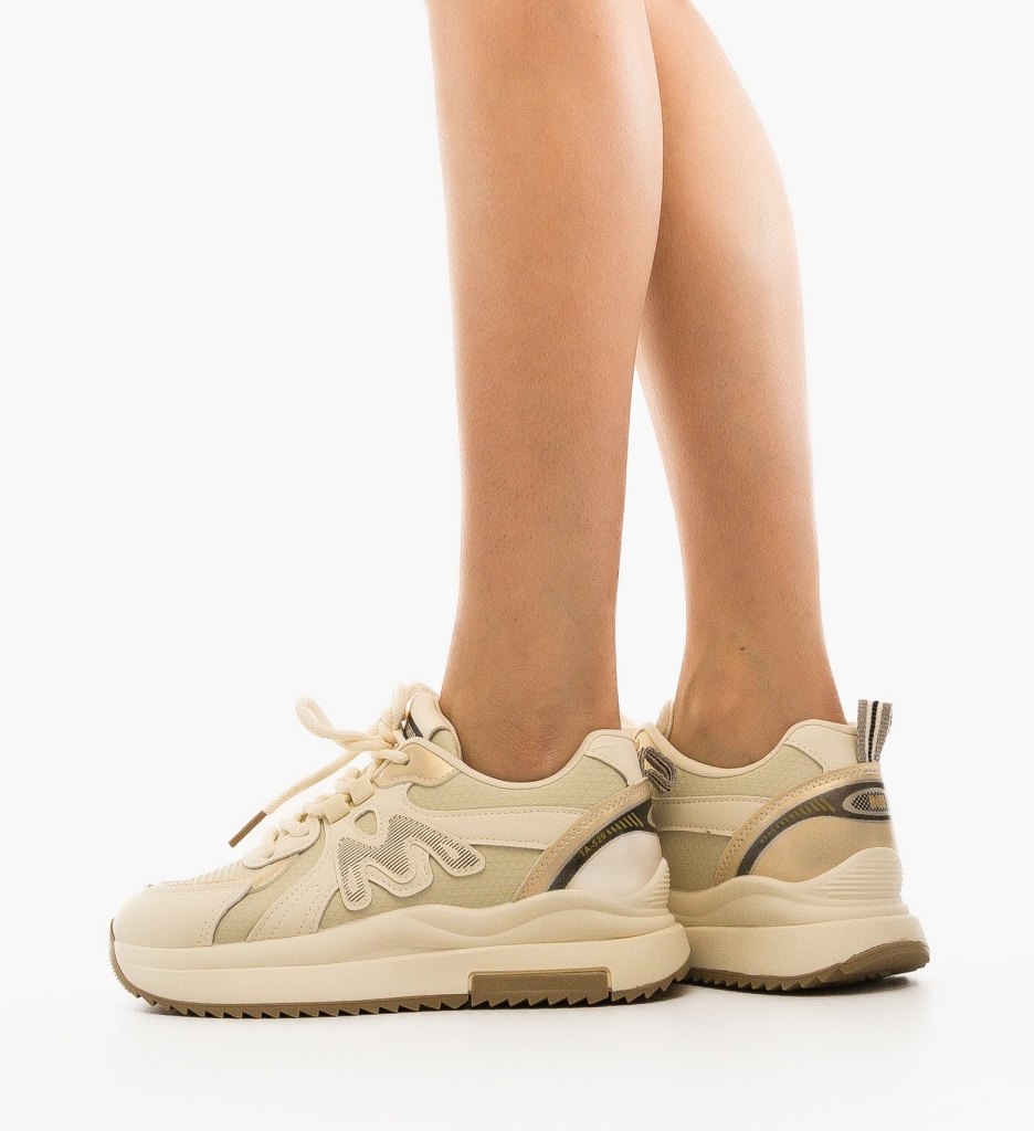 Sneakers Bello Bej - Confort și Stil Zilnic