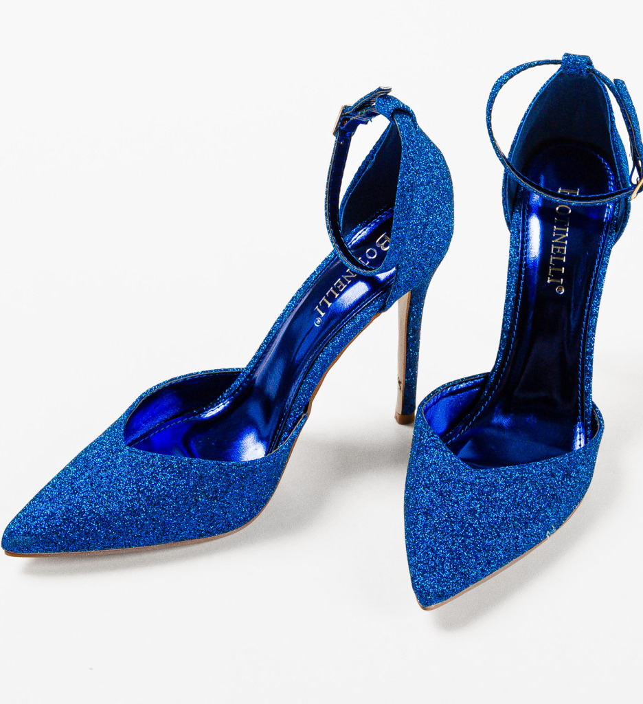 Pantofi cu Toc Sofly Albaștri - Eleganță Modernă - imagine 5