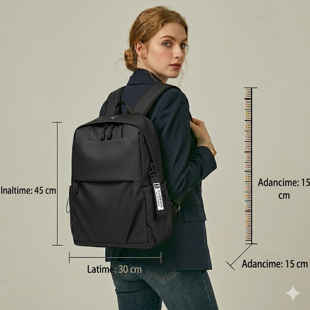 Rucsac Delis GT2086, Impermeabil, 21L, Negru - imagine 2