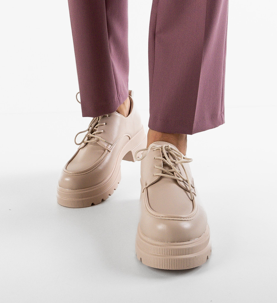 Pantofi Casual Welc Bej - Confort și Stil - imagine 4