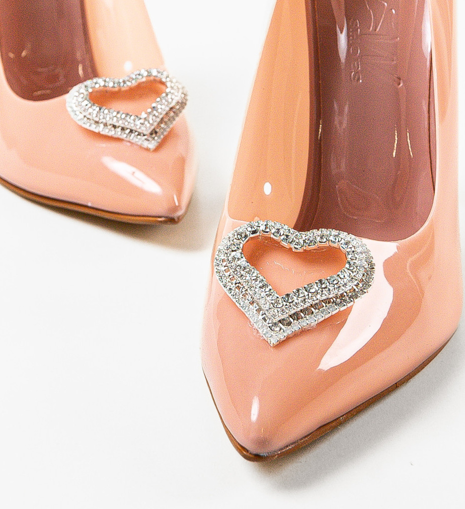 Pantofi Myhear Roz cu Toc Stilat - imagine 6