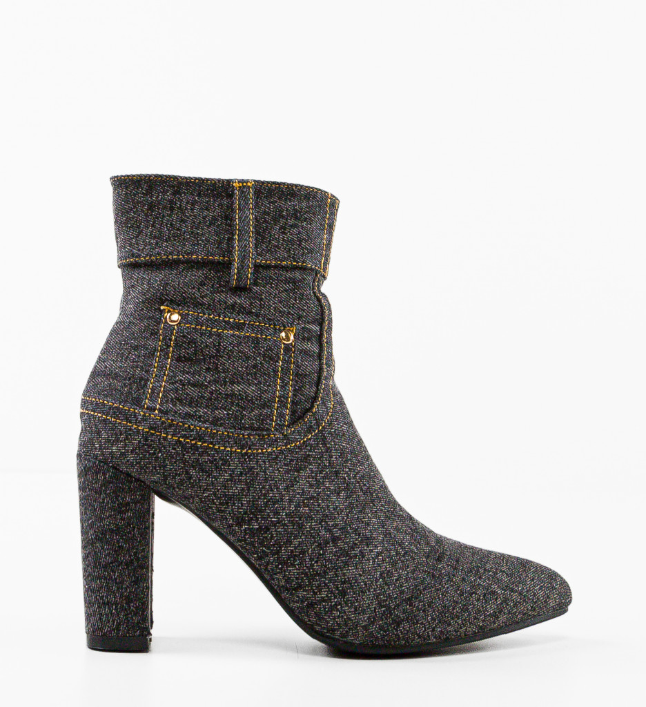 Botine Dama Jean Negre | Design Casual Modern - imagine 4