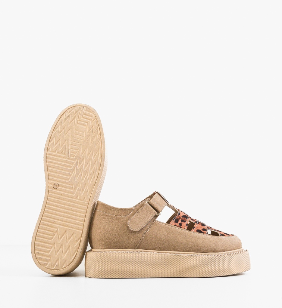 Pantofi Casual Gryndy Bej - Confort Stilat - imagine 5