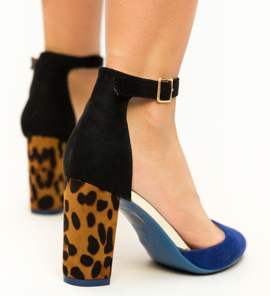 Pantofi cu Toc Kory Albastri | Eleganță - imagine 4