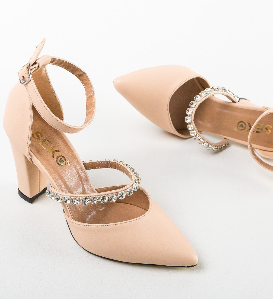 Pantofi Dama Indian Bej | Eleganți și Moderni - imagine 8