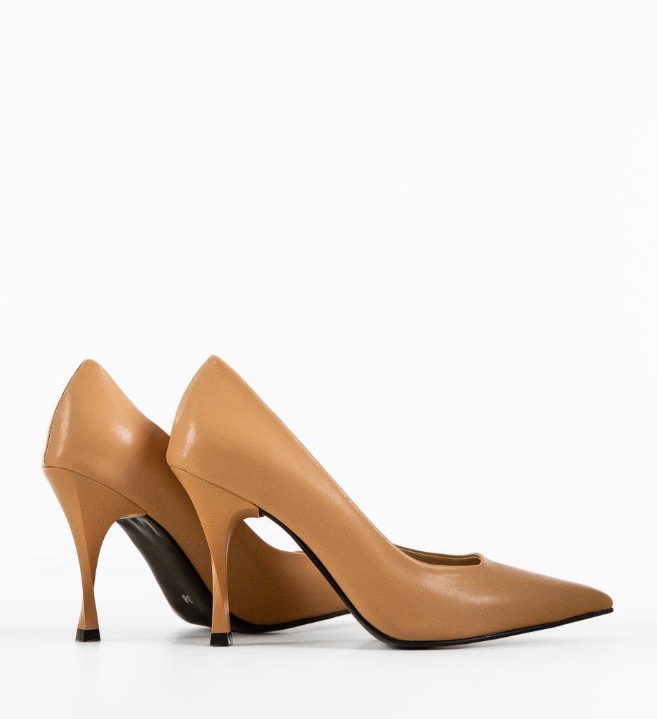 Pantofi cu Toc Leuko Bej | Eleganță și Confort - imagine 5
