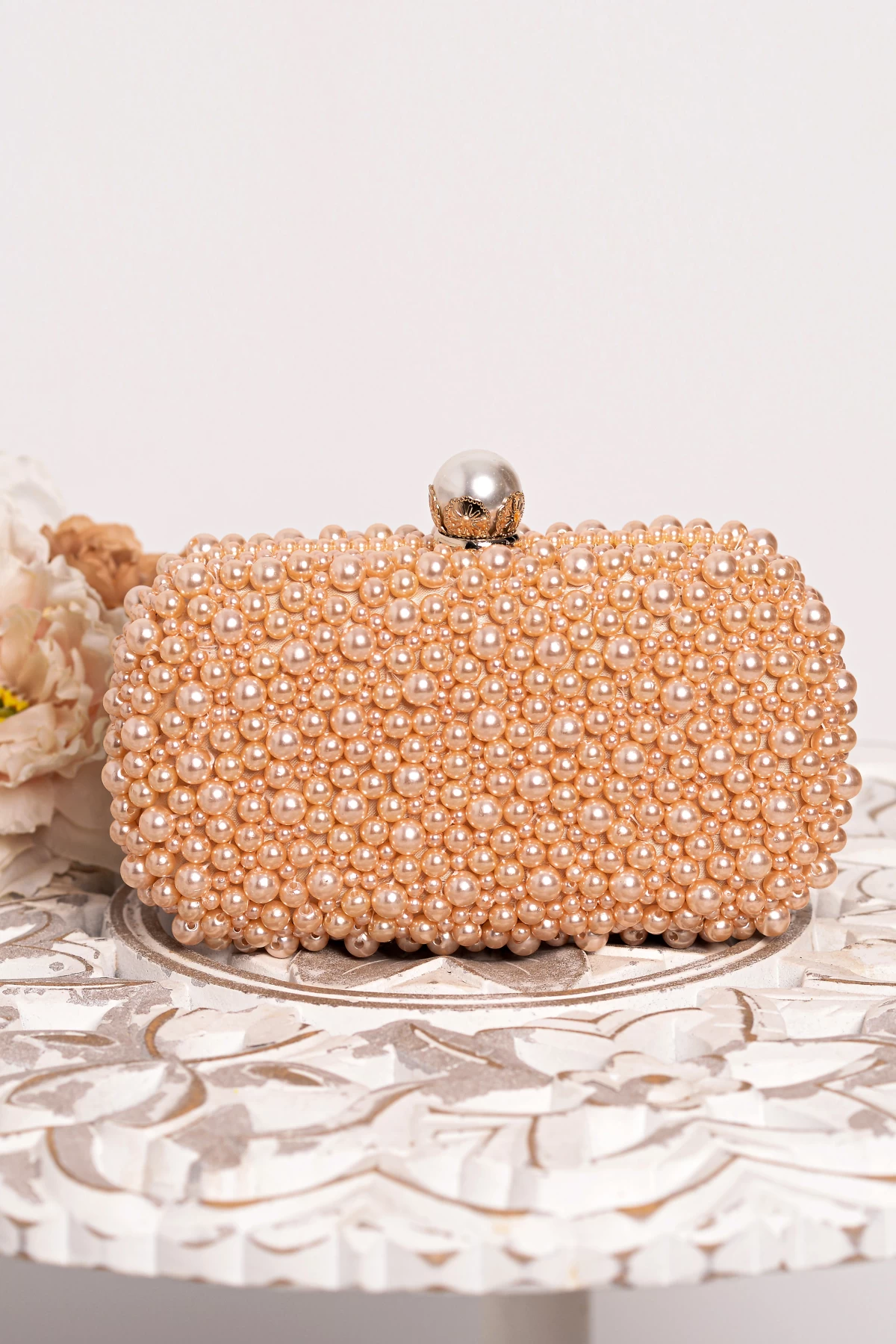 Geanta Eleganta Inpuff Basic cu Perle