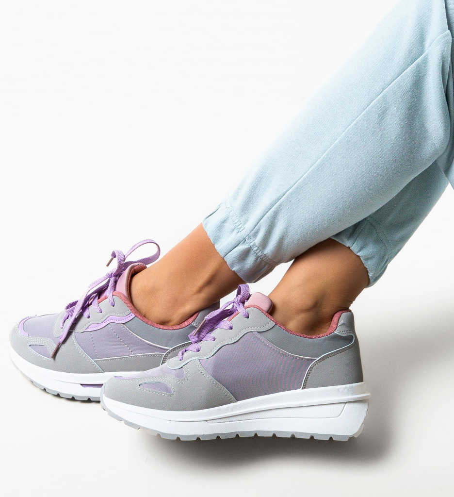 Sneakers Martin Gri Dama - Confort și Stil