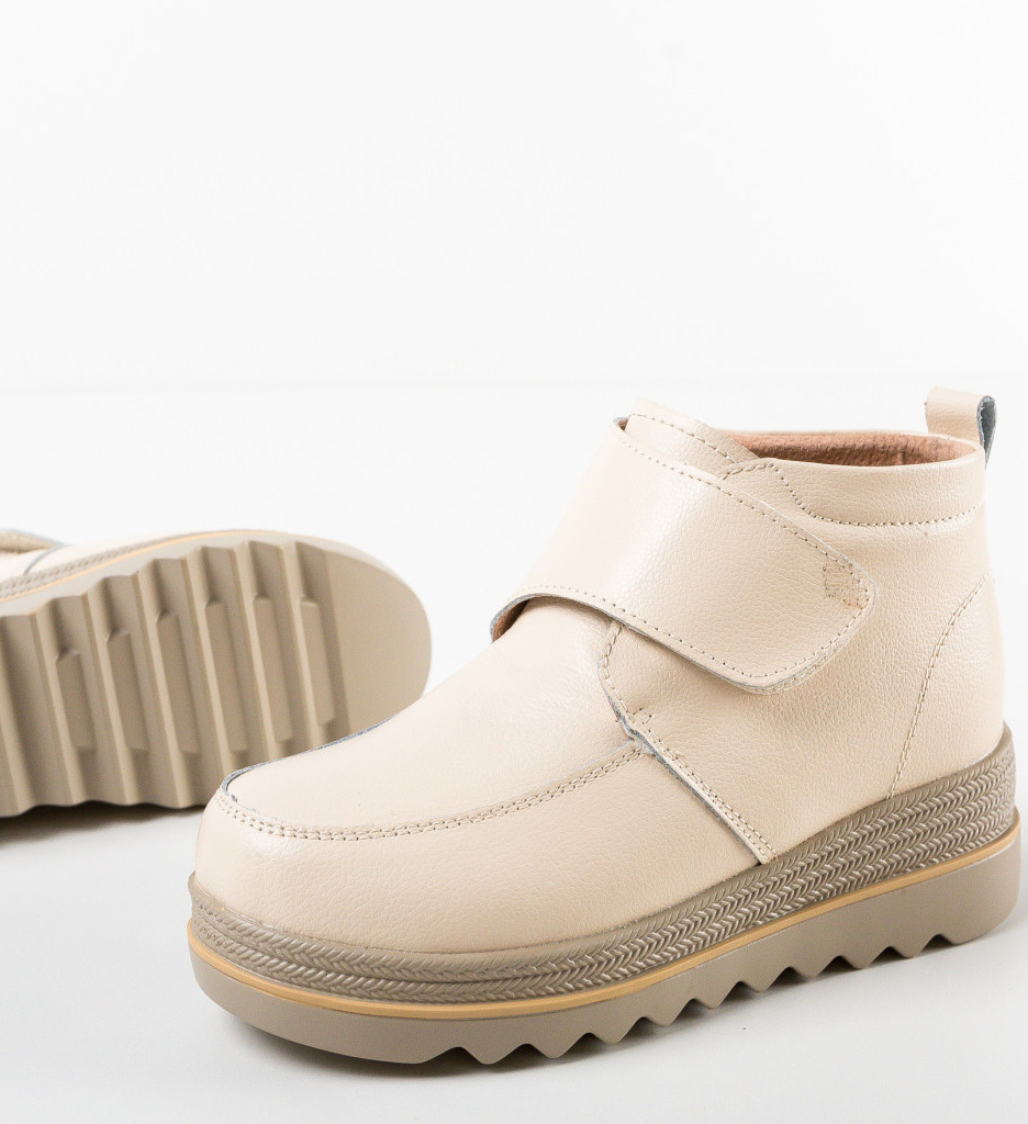 Pantofi Casual Dama Aarron Bej Confort - imagine 7