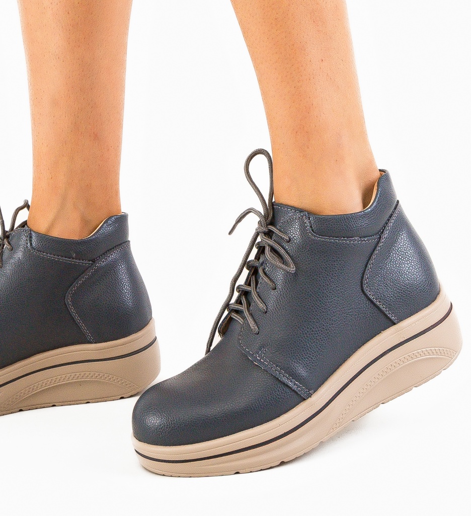 Pantofi Casual Palerma Gri - Confort & Stil - imagine 4