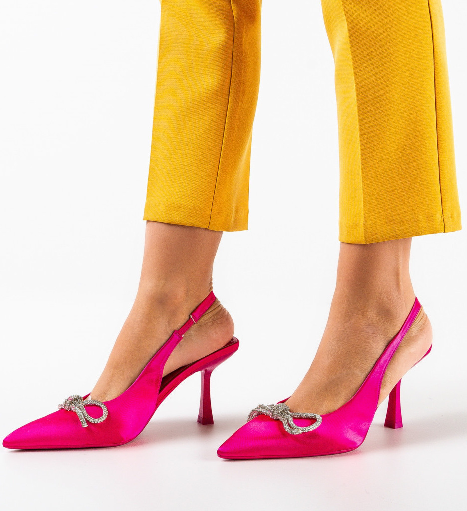 Pantofi cu Toc Atlanta Fuchsia - Eleganță Vibrantă - imagine 2