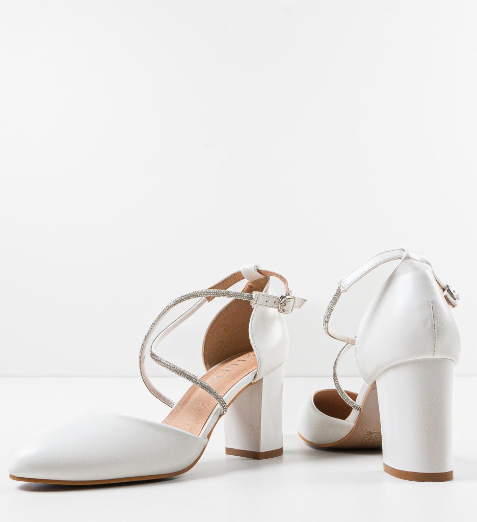 Pantofi Dama Ochen Albi | Eleganță și Stil - imagine 6