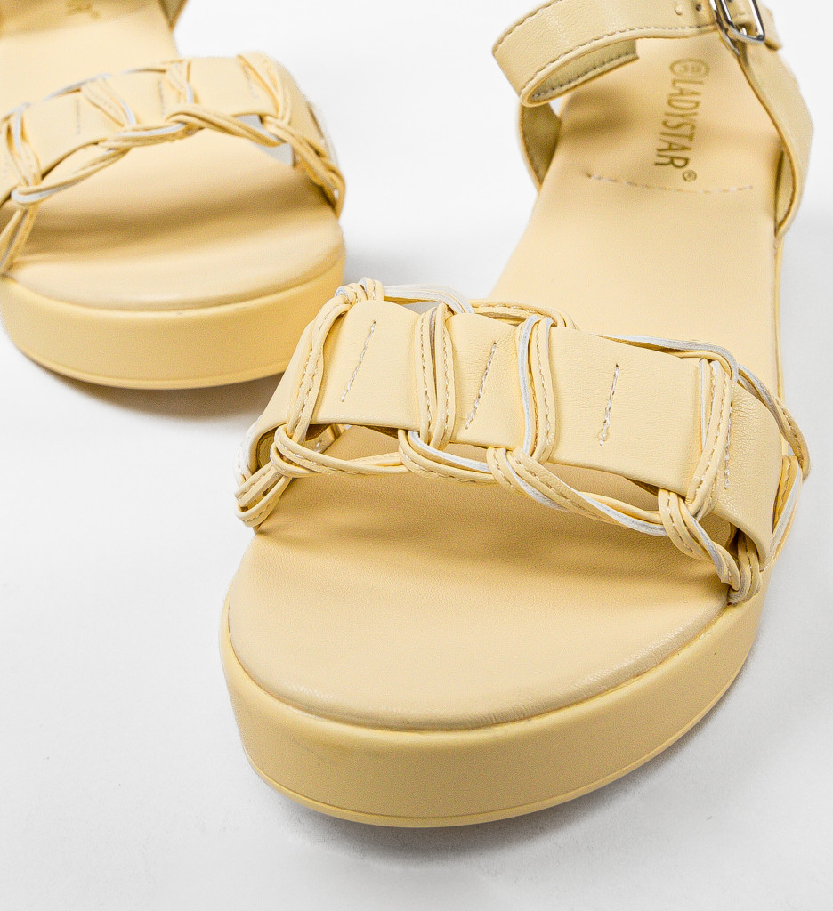 Sandale Dama Galbene Confortabile - imagine 6