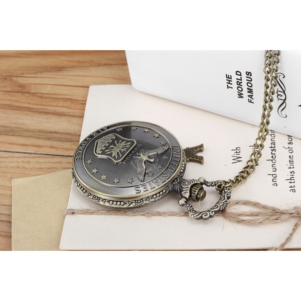 Ceas de buzunar Retro Vintage CS137 United States, Pava - imagine 5