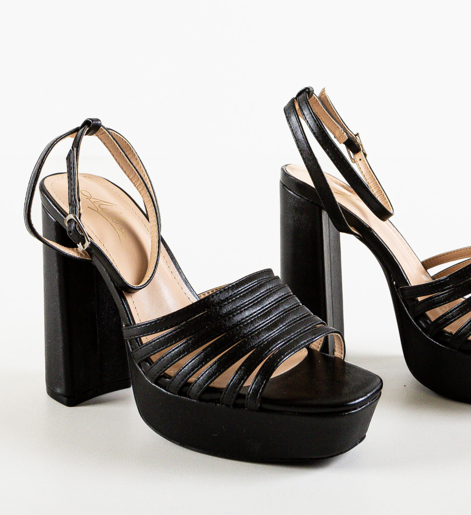 Sandale Toc Odom Negre - Eleganță și Stil - imagine 5