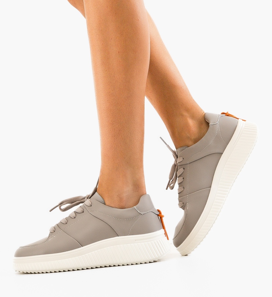 Sneakers Dama Honney Gri - Confort Asigurat - imagine 2