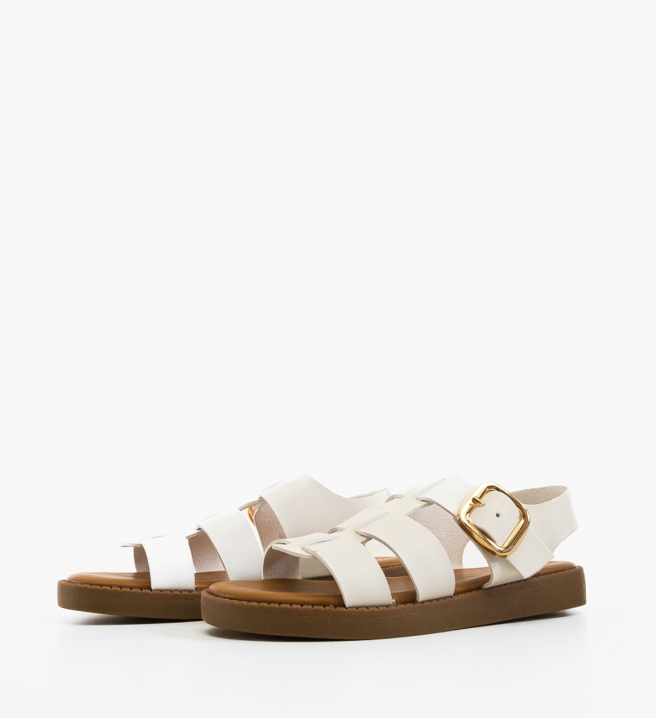 Sandale Dama Sekora Albe | Eleganță și Confort - imagine 3