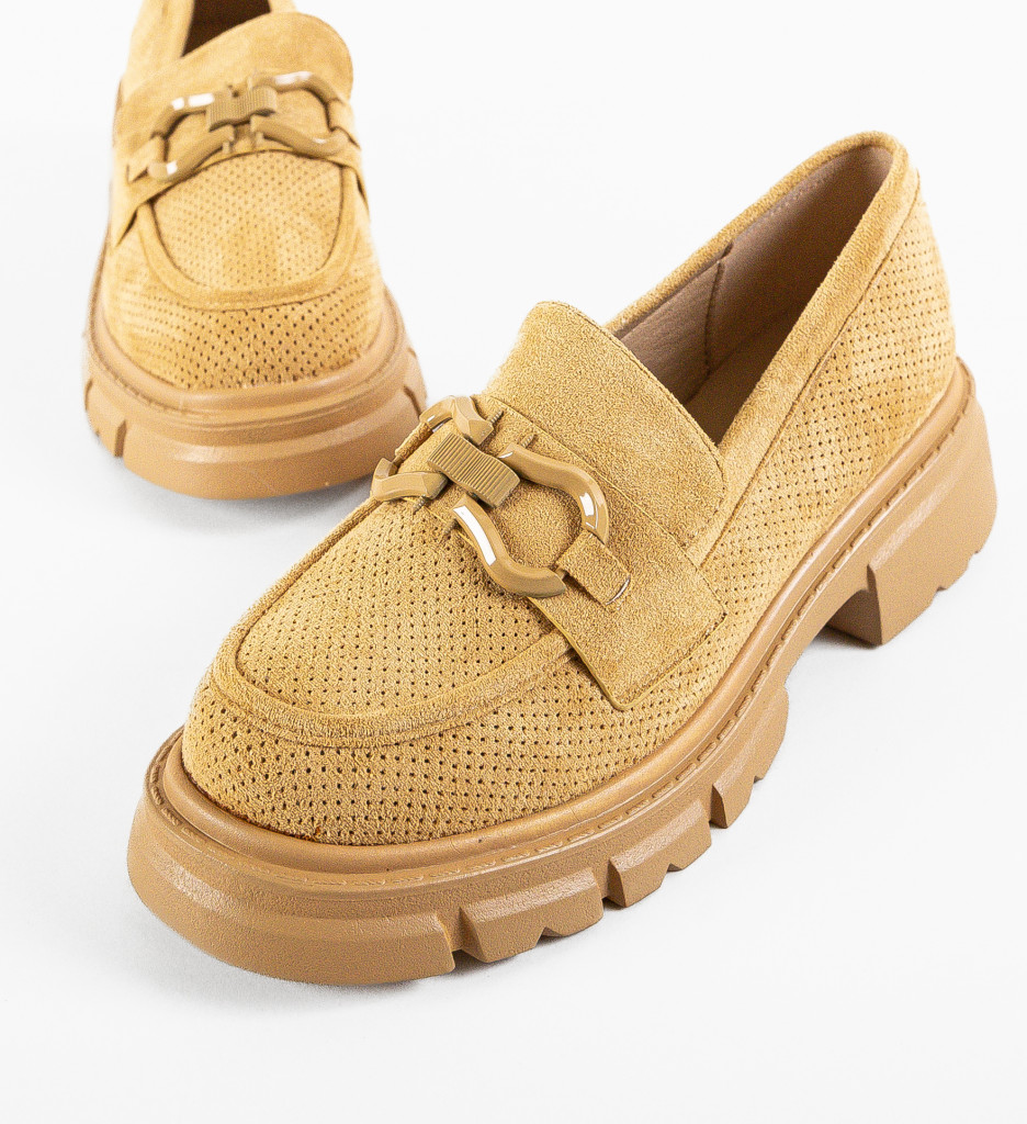 Pantofi Casual Dafa Bej - Confort Stilat - imagine 7