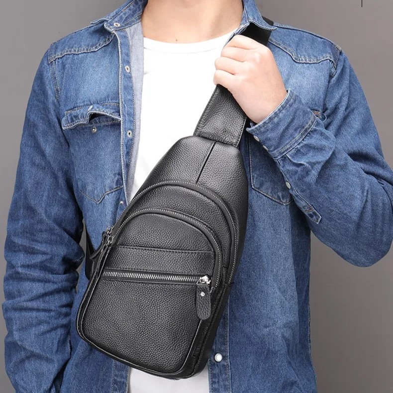 Geantă Umar Delis Piele Naturală Bărbați - imagine 2