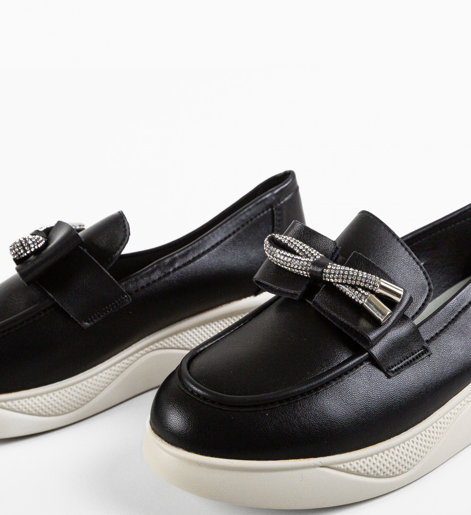 Pantofi Casual Dama Eacona Negri - Confort & Stil - imagine 6