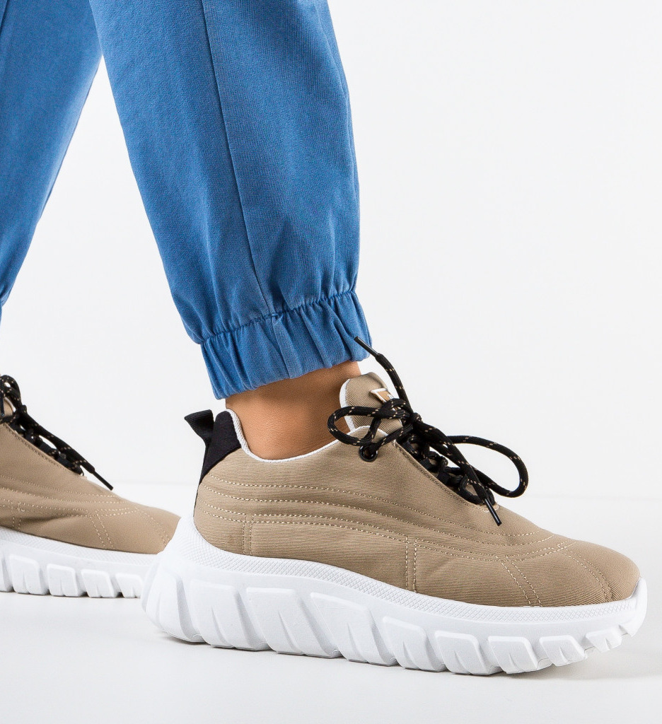 Sneakers Dama Aviana Khaki - Confort și Stil - imagine 3