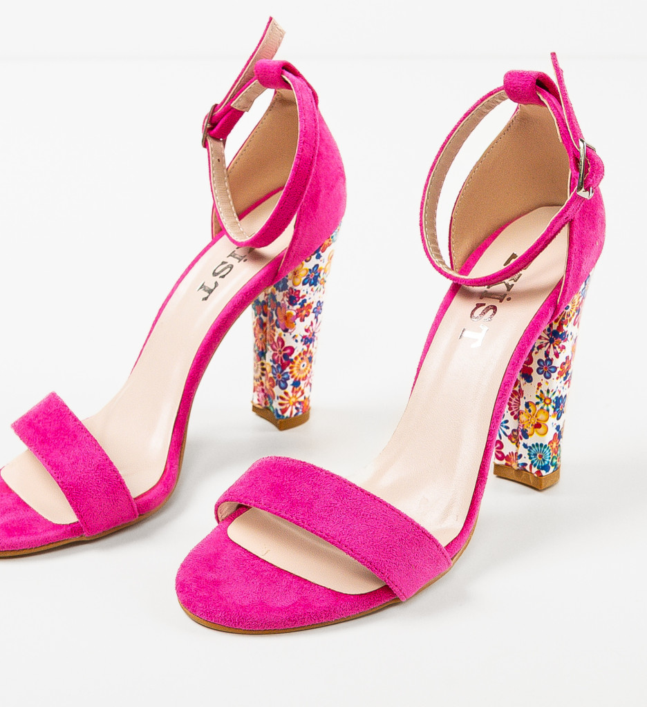Sandale cu Toc Florys Fuchsia - Eleganță Vibrantă - imagine 7