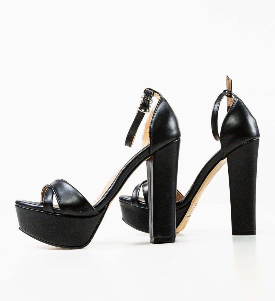 Sandale cu toc Rasm Negre - Eleganță și Stil - imagine 10