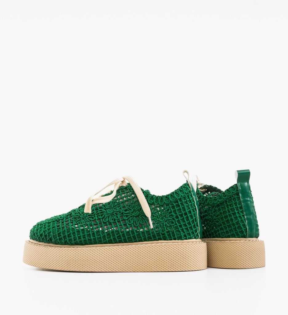 Pantofi Ystory Verzi | Stil Casual Confortabil - imagine 4
