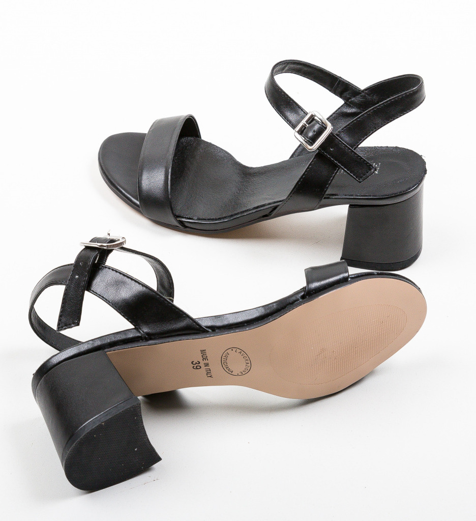 Sandale Beck Negre cu Toc - Eleganță și Stil - imagine 4