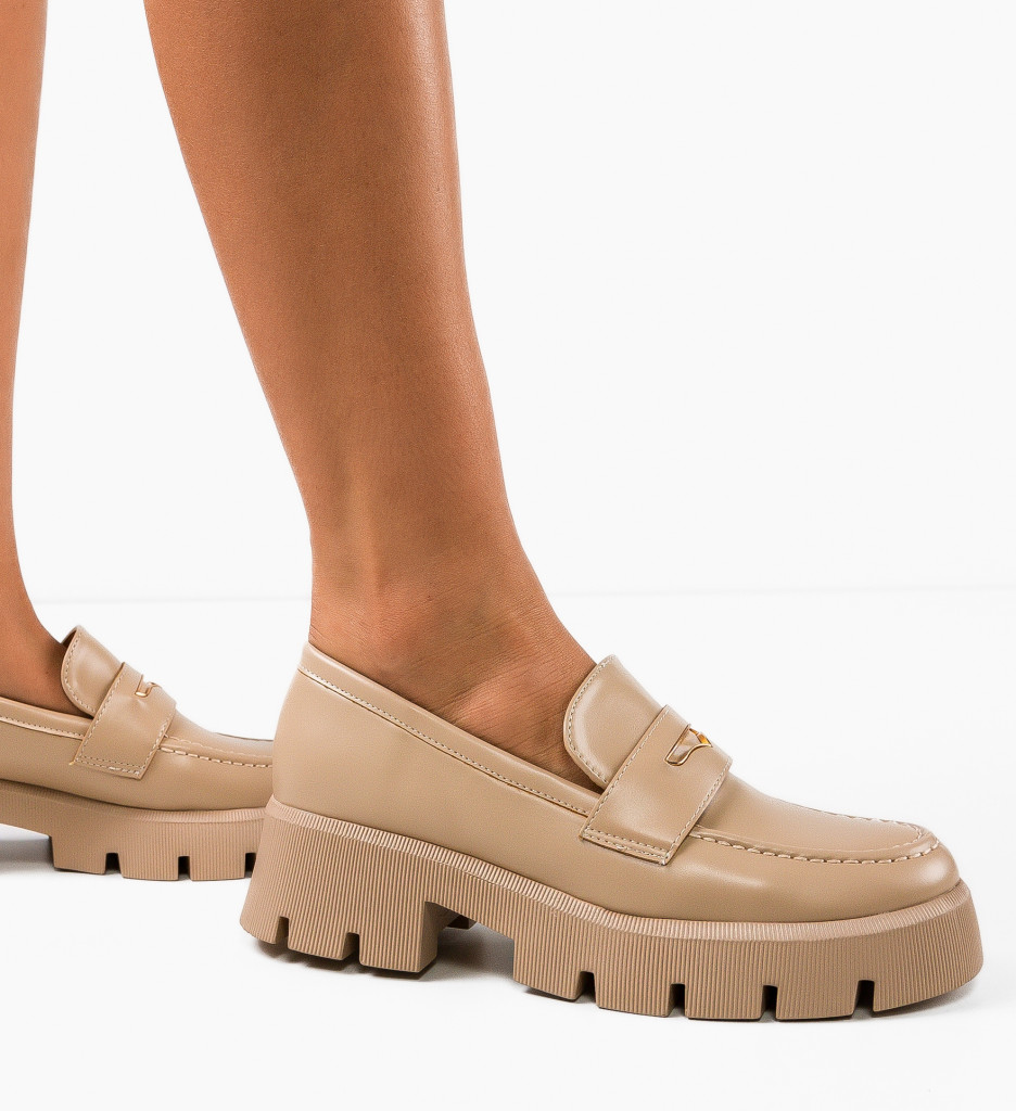 Pantofi Casual House Bej - Confort & Stil - imagine 3