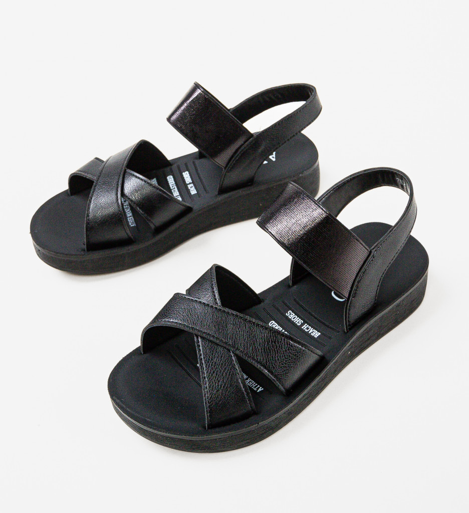 Sandale Dama Negre Brina - Confort Zilnic - imagine 7