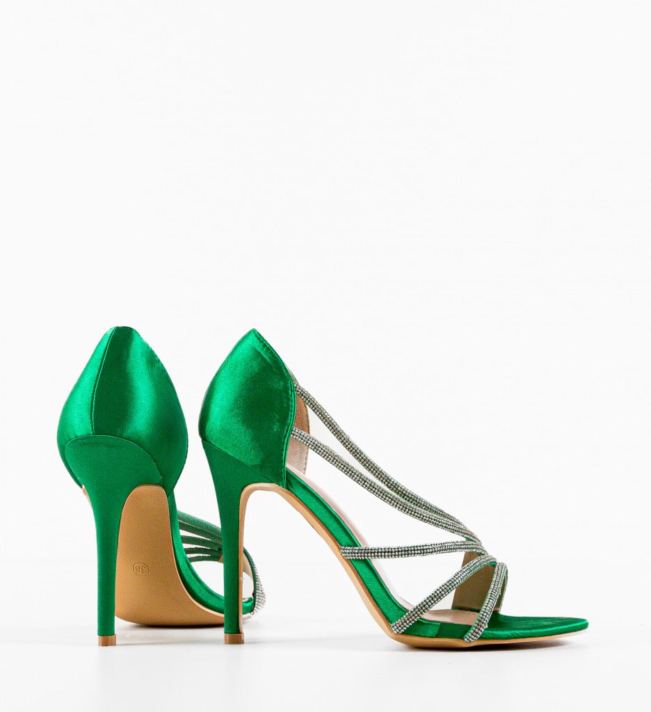 Sandale Toc Bastille Verzi | Model Elegant Dama - imagine 7
