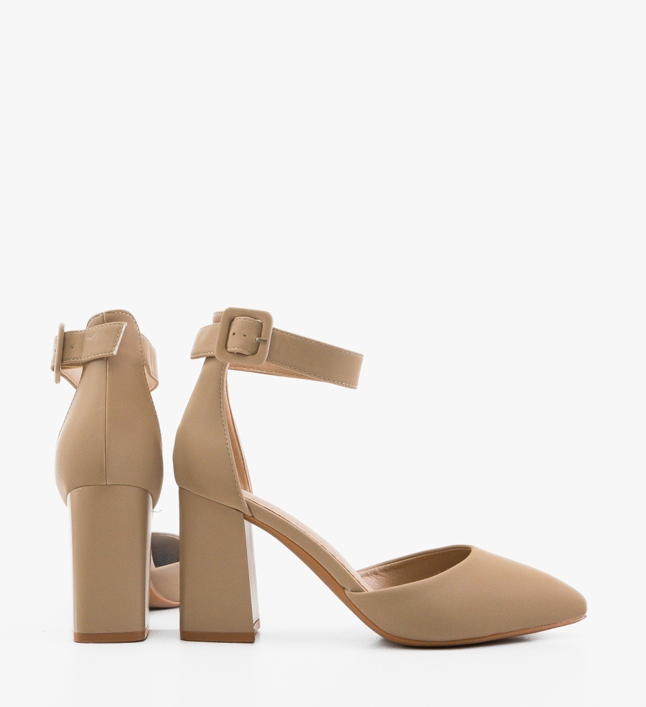 Pantofi cu toc Sanne Khaki - Eleganță și Stil - imagine 4
