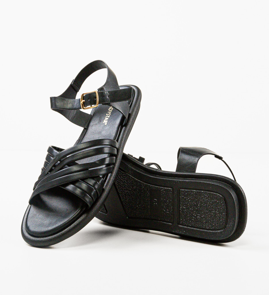 Sandale Dama Cinnamon Negre - Eleganță și Confort - imagine 8