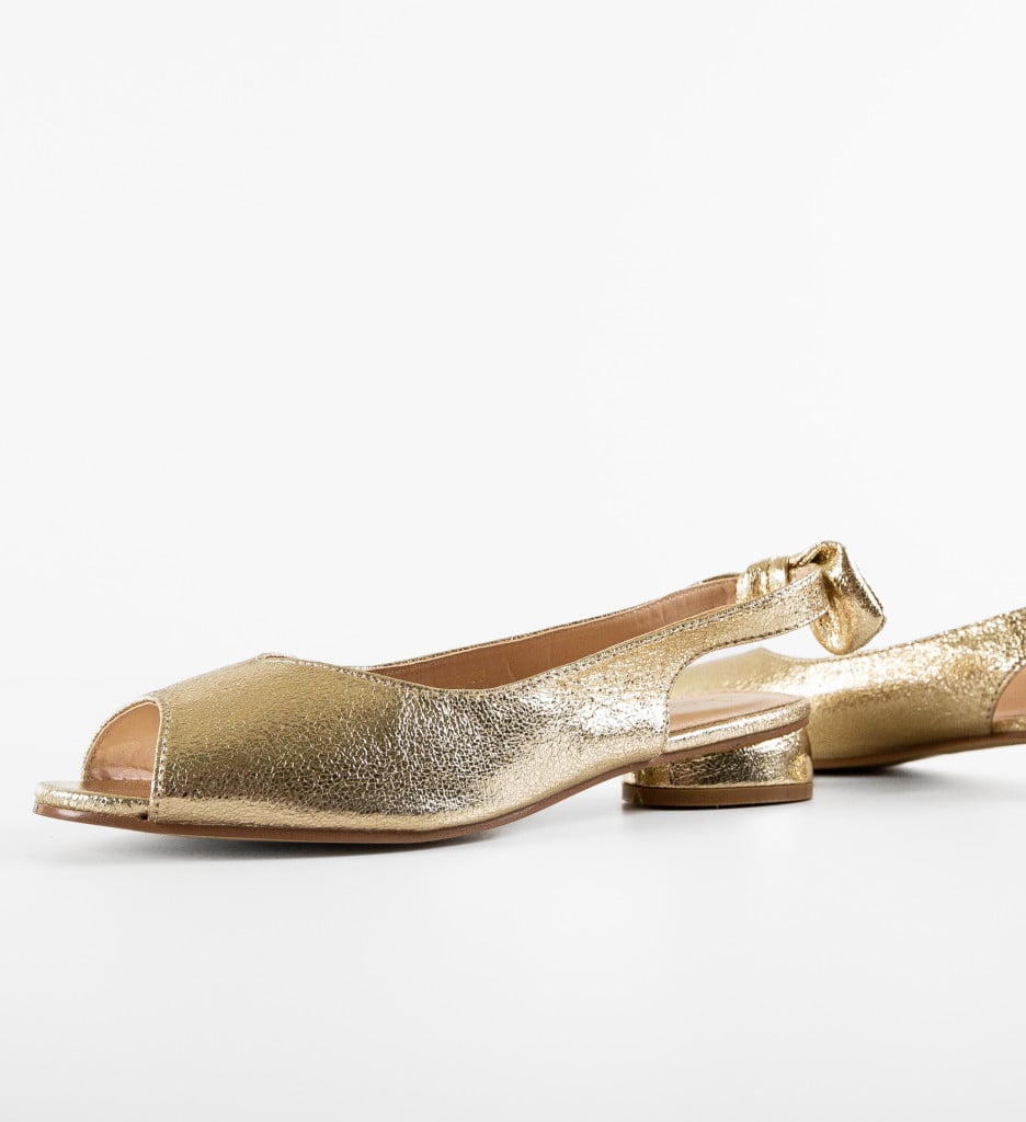 Sandale cu toc Wojc Aurii - Eleganță și Stil - imagine 8