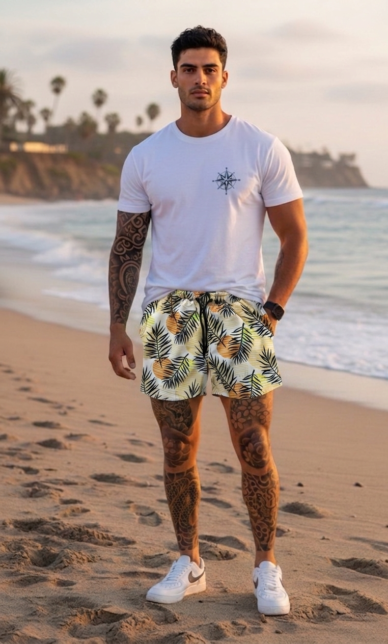 Sort Baie Barbati Imprimeu - Confort Stil - imagine 2