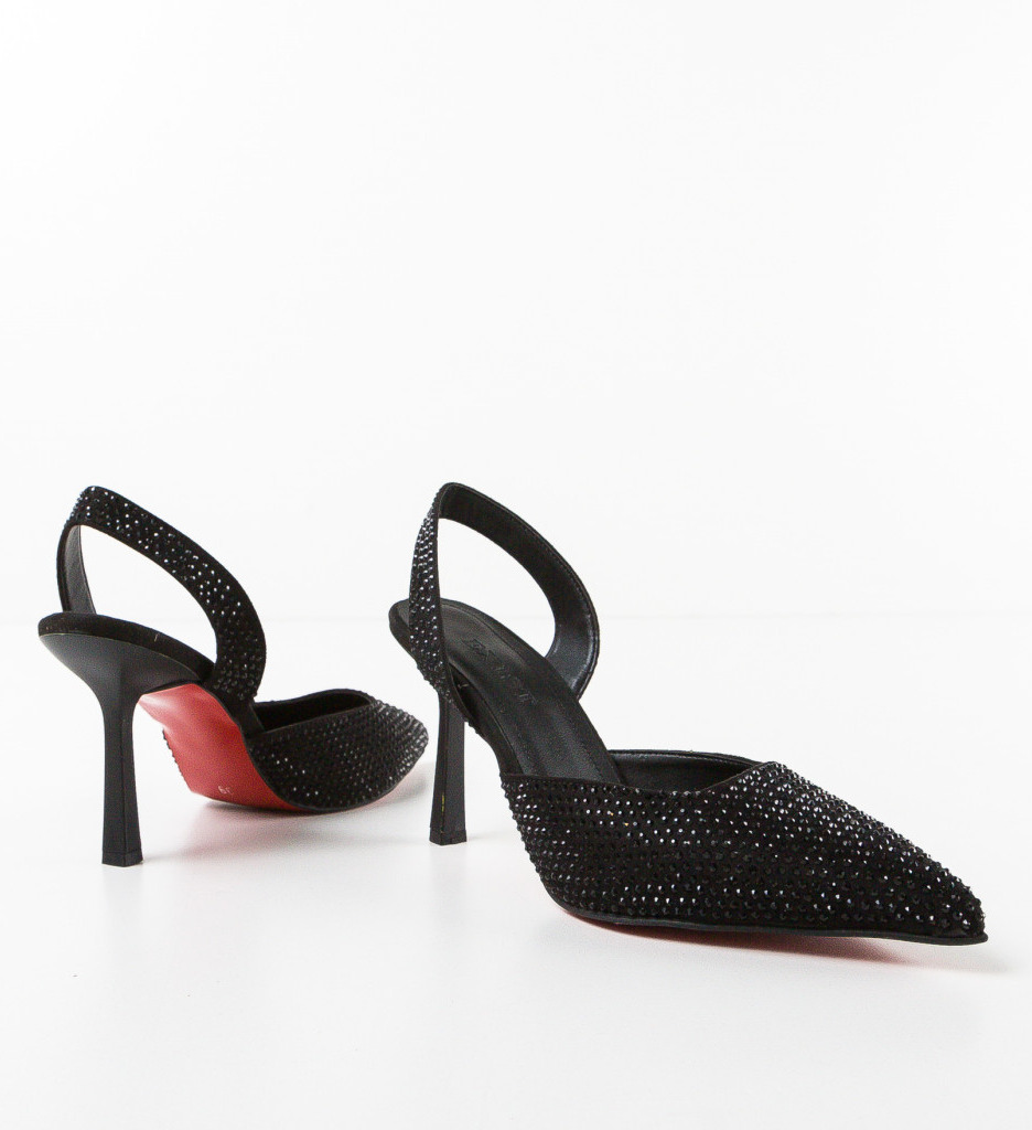 Pantofi Sheng Negri Eleganți cu Toc - imagine 7