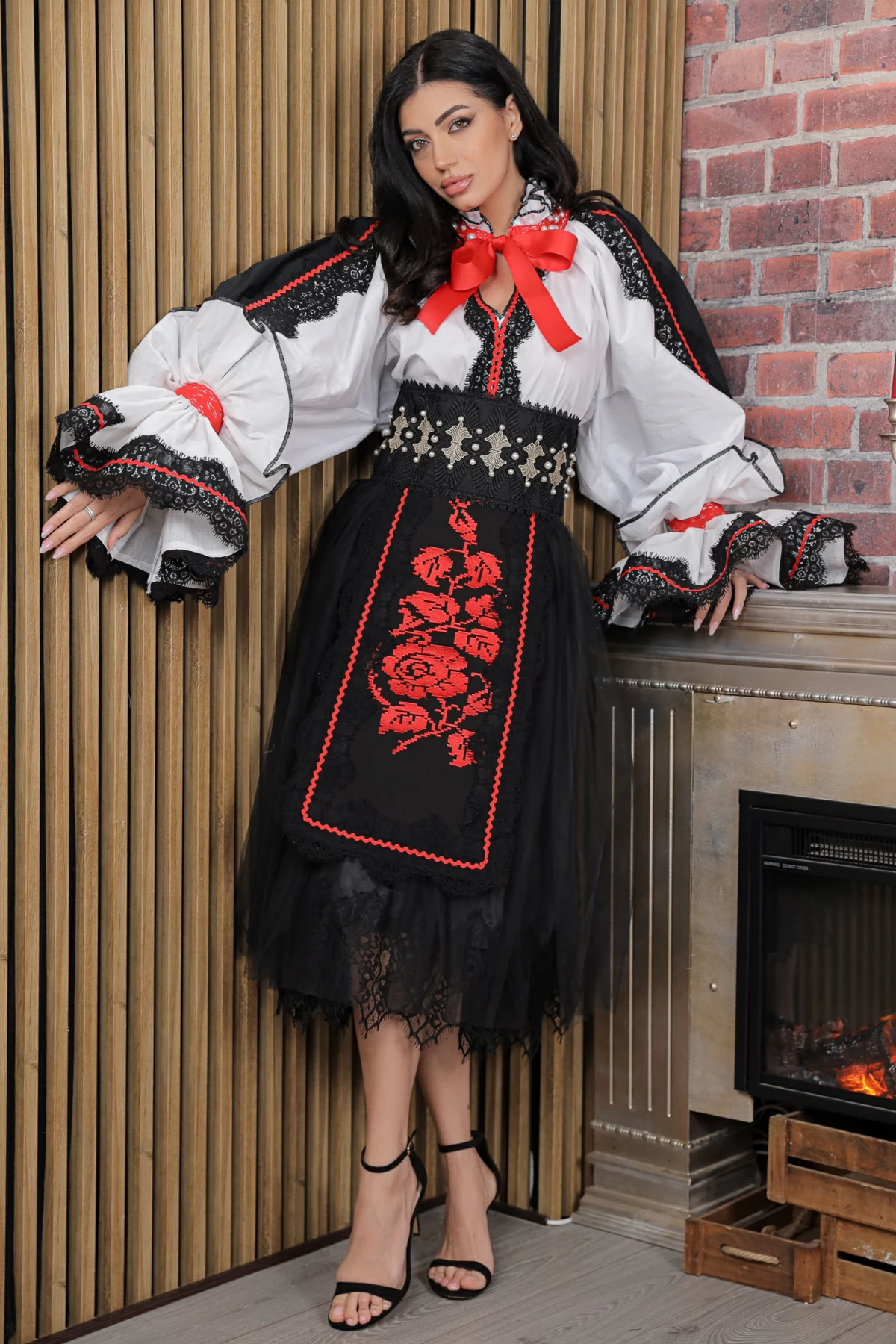 Fusta Midi Dantela Negru Legendaria - Eleganță Sofisticată