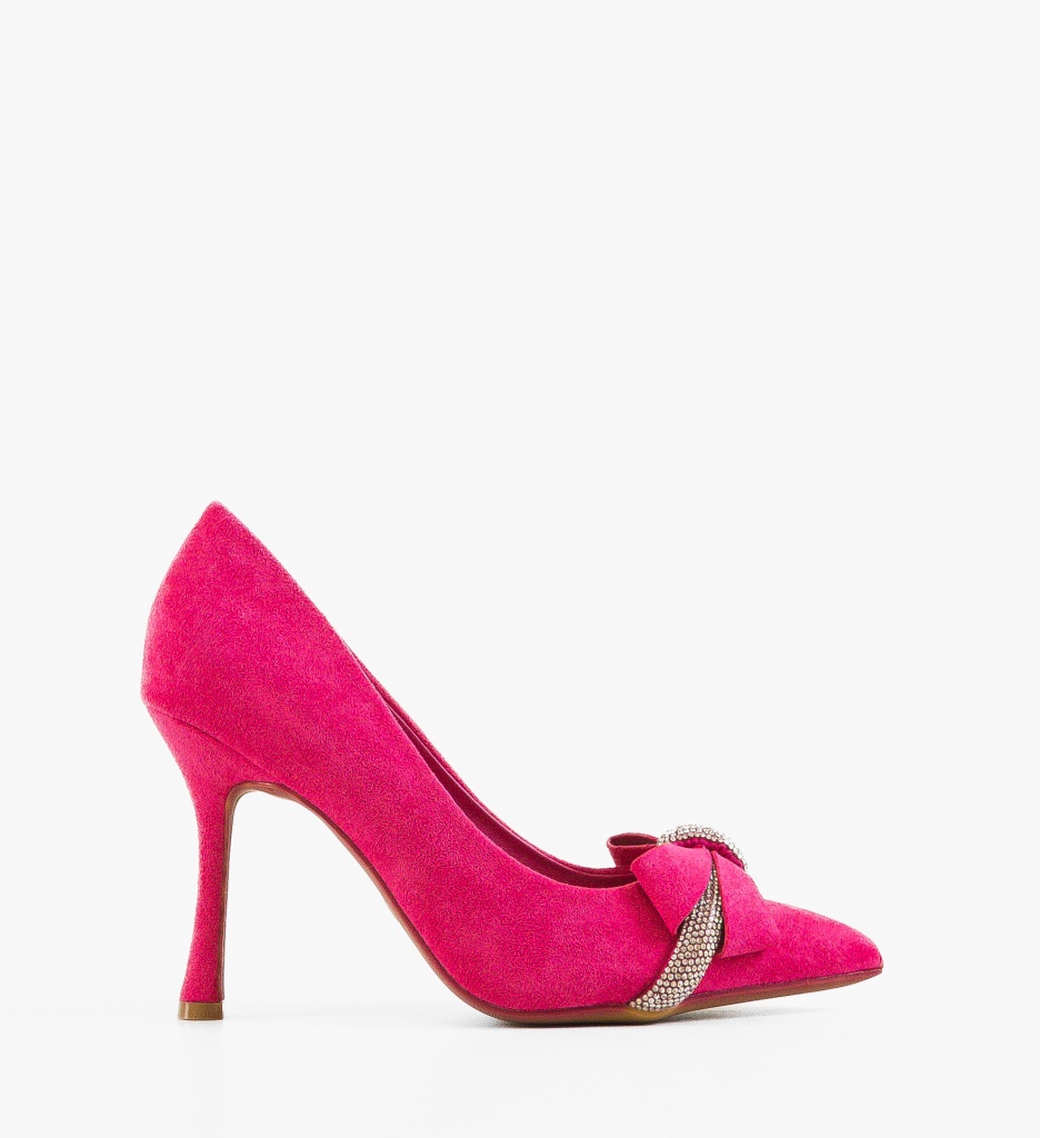 Pantofi Stiletto Subhaa Fuchsia Eleganți - imagine 7