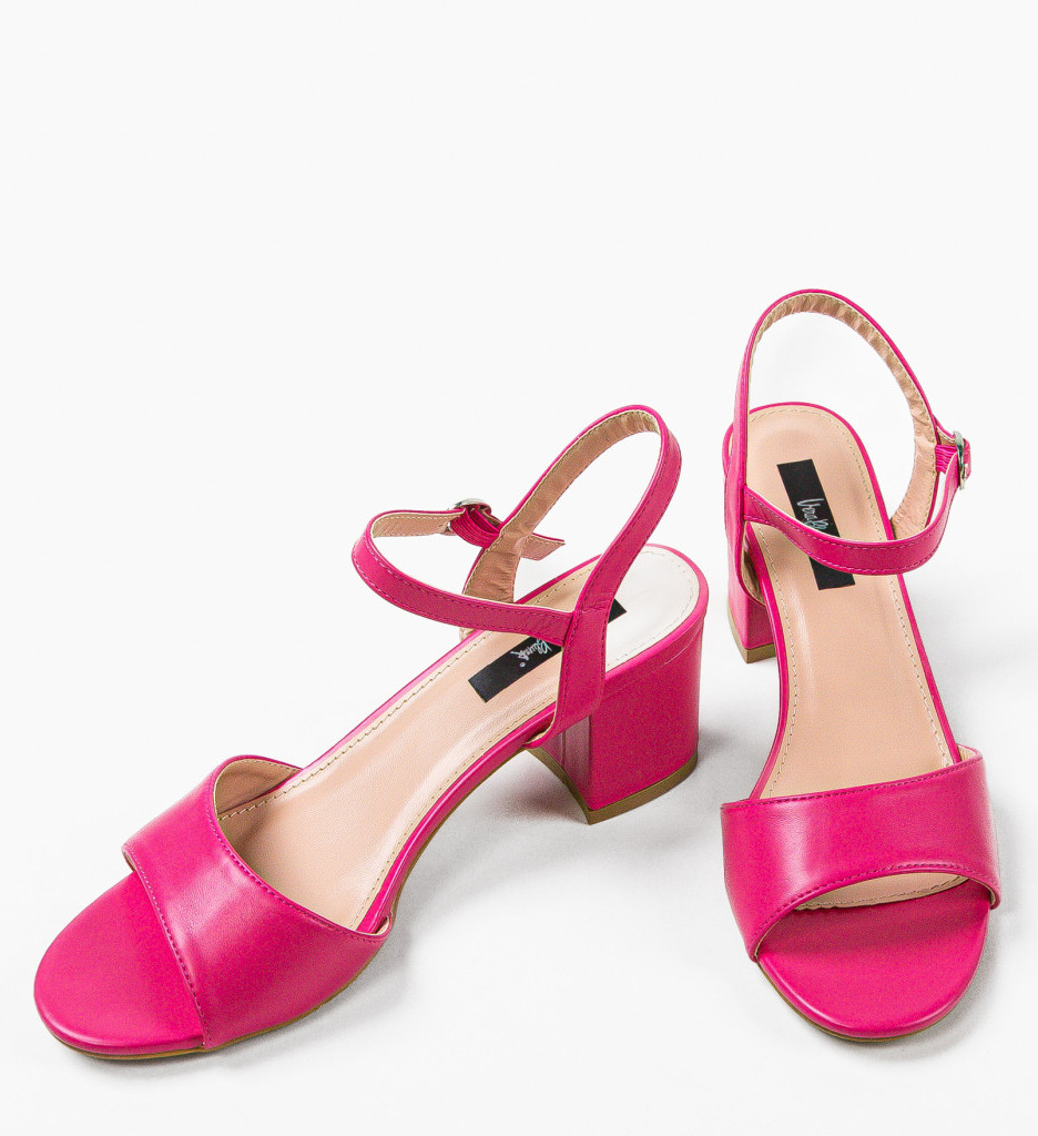 Sandale cu toc Jelisaveta Fuchsia | Eleganță și Stil - imagine 5