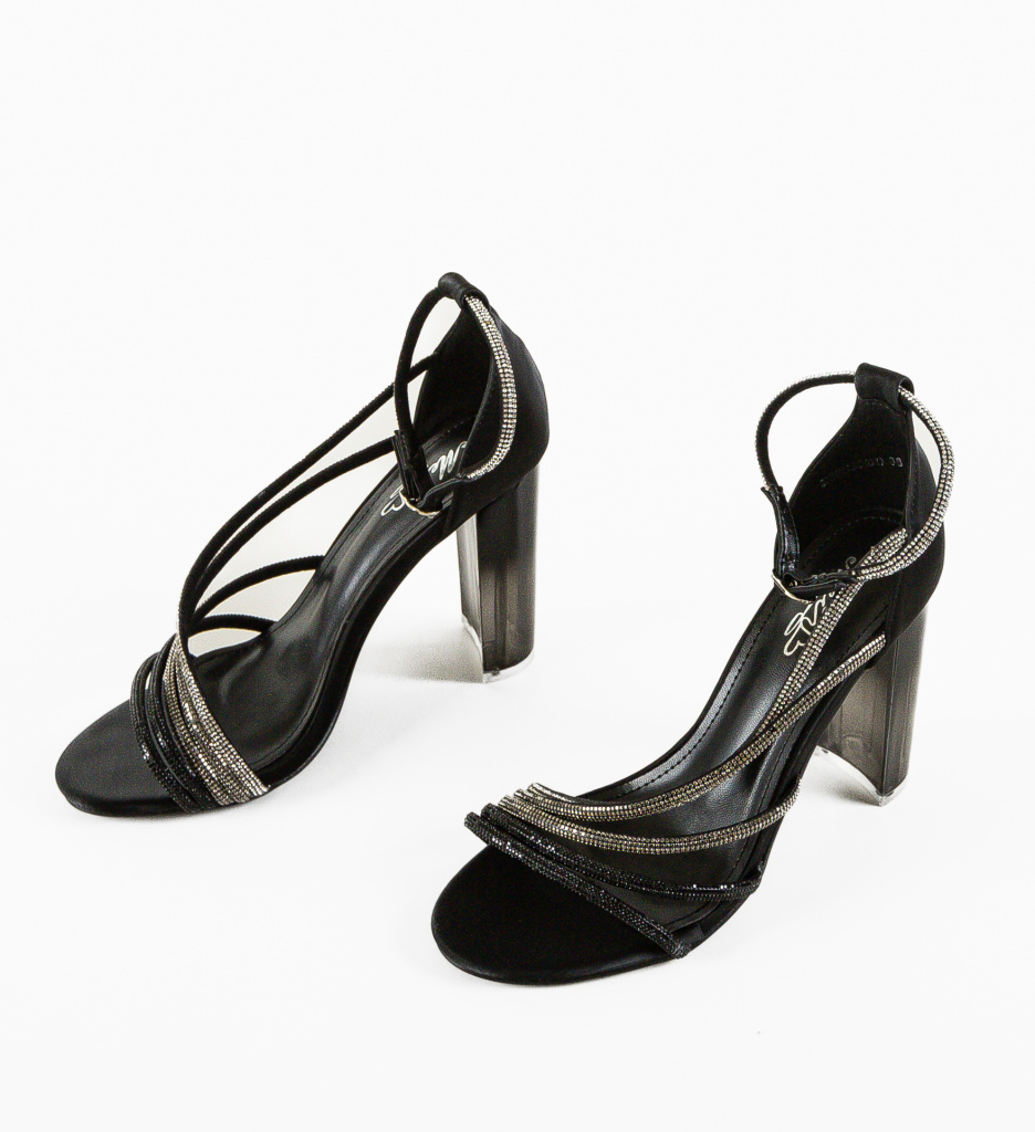 Sandale cu Toc Jericho Negre - Eleganta si Stil - imagine 6