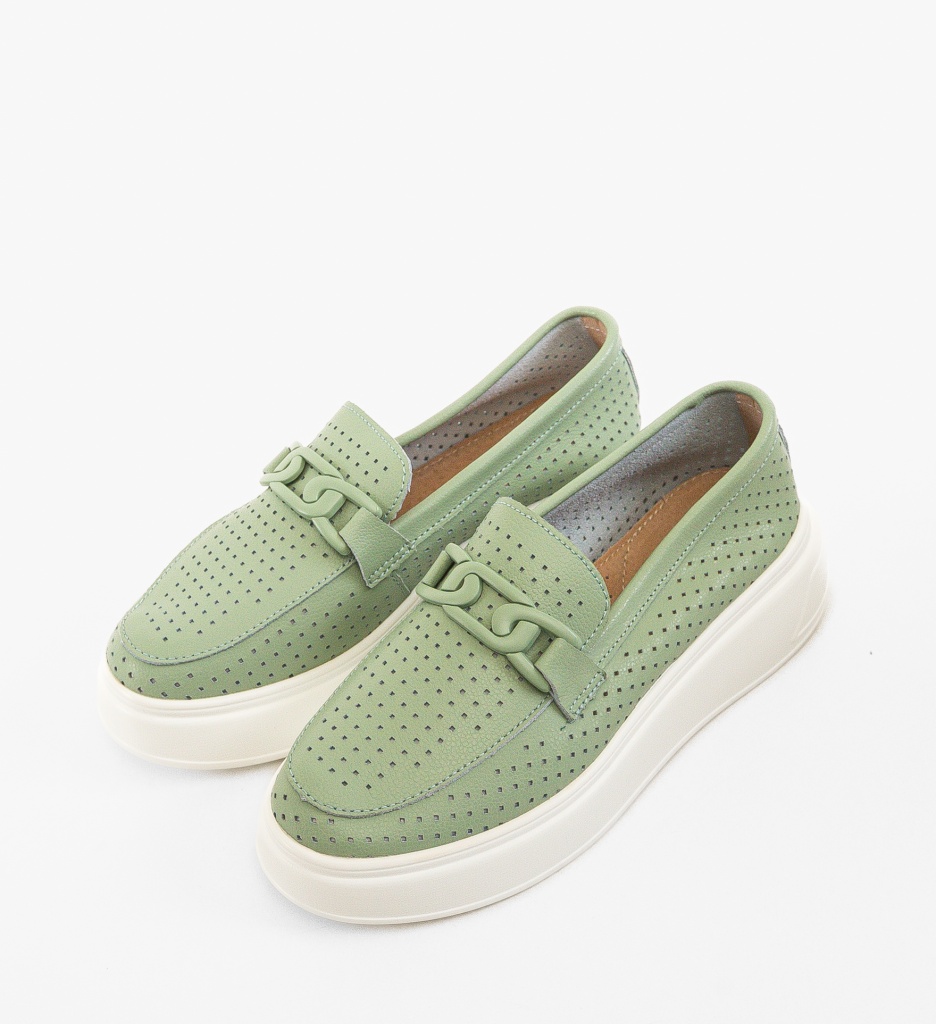 Pantofi Casual Lezzer Verzi - Confort & Stil - imagine 3