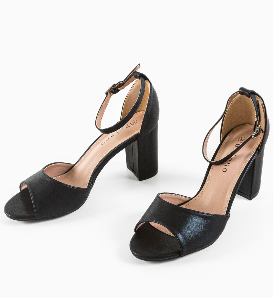 Sandale cu toc Magali Negre - Eleganță și Stil - imagine 7