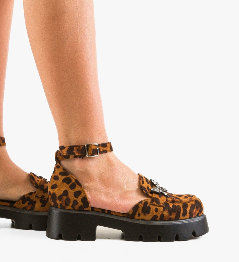 Pantofi Casual Polly Animal Print Eleganți - imagine 2